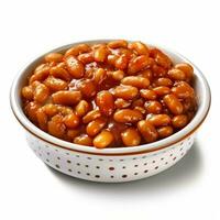 baked beans with transparent background high quality photo