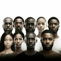 black people with transparent background high quality photo