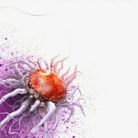 cancer background with transparent background high quality photo