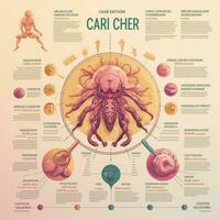 cáncer infografía alto calidad 4k ultra hd hdr foto