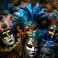 carnaval mascaras alto calidad 4k ultra hd hdr foto