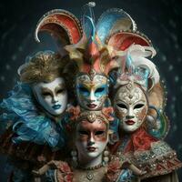 carnival masks high quality 4k ultra hd hdr photo