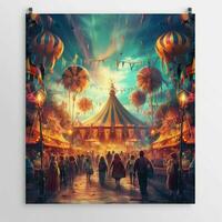 carnival poster high quality 4k ultra hd hdr photo