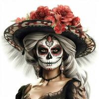catrina with transparent background high quality ultra hd photo