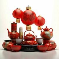 chinese new year decorations with transparent background photo