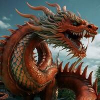 chinese new year dragon high quality 4k ultra hd photo