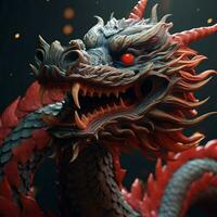 chinese new year dragon high quality 4k ultra hd photo