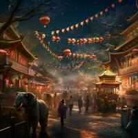 chinese new year poster high quality 4k ultra hd photo