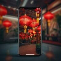 chinese new year social media post high quality photo