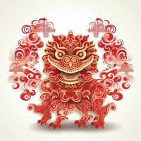 chinese new year with transparent background high quality photo