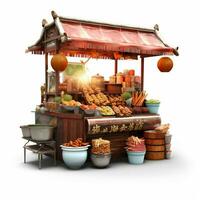 chino calle comida con transparente antecedentes foto