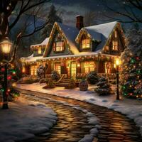 christmas lights high quality 4k ultra hd hdr photo