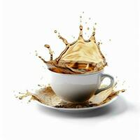 coffee with white background high quality ultra hd photo