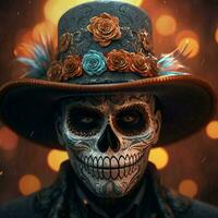 day of dead background high quality 4k ultra hd photo