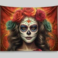 día de muerto bandera alto calidad 4k ultra hd hdr foto