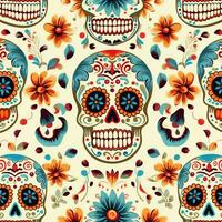 day of dead background with white background photo