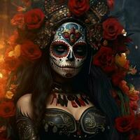 day of dead poster high quality 4k ultra hd hdr photo