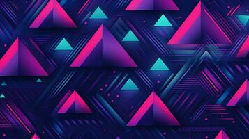 different shapes pattern in the style of vapor wave photo
