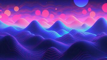 different shapes pattern in the style of vapor wave photo