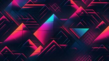 different shapes pattern in the style of vapor wave photo