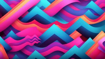 different shapes pattern in the style of vapor wave photo