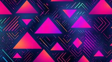 different shapes pattern in the style of vapor wave photo