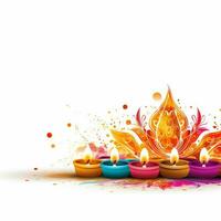 diwali background with white background high photo