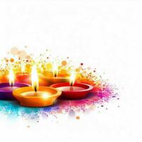 diwali background with white background high photo