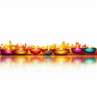 diwali banner with white background high quality photo