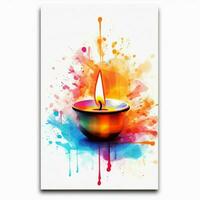 diwali poster with white background high quality photo