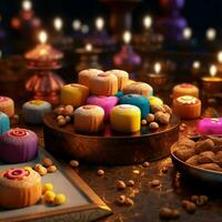 diwali sweets high quality 4k ultra hd hdr photo