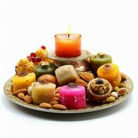 diwali sweets with white background high quality photo