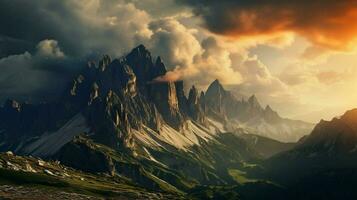 dolomites covered mountains of italy Gruppo di Se photo