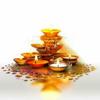 diwali with white background high quality ultra hd photo