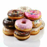 donuts with white background high quality ultra hd photo