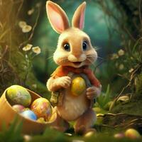 easter bunny high quality 4k ultra hd hdr photo