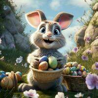easter bunny high quality 4k ultra hd hdr photo