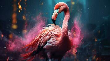 epic hyperrealistic photo of an flamingo hd wallpaper