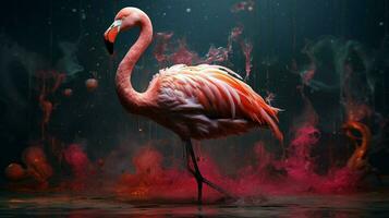 epic hyperrealistic photo of an flamingo hd wallpaper