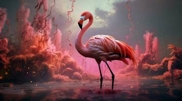 epic hyperrealistic photo of an flamingo hd wallpaper