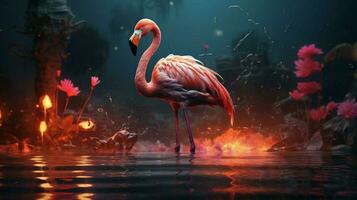 epic hyperrealistic photo of an flamingo hd wallpaper