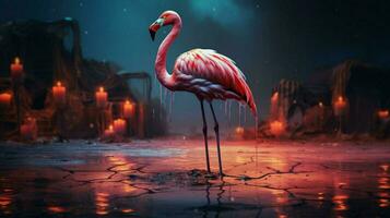 epic hyperrealistic photo of an flamingo hd wallpaper