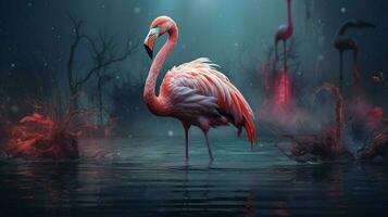 epic hyperrealistic photo of an flamingo hd wallpaper