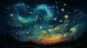 fancy galaxy starsnight dreamy color palette photo