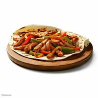 fajita with white background high quality ultra hd photo