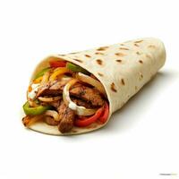 fajita with white background high quality ultra hd photo