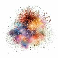 fireworks with white background high quality ultra photo