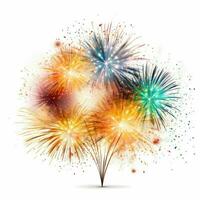 fireworks with white background high quality ultra photo