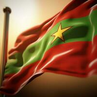 flag of Burkina Faso Upper Volta high photo