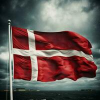 bandera de Dinamarca alto calidad 4k ultra foto